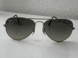 Ray-Ban Aviator Sonnenrille, silber, Top Zustand!