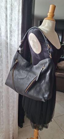 Sac en cuir noir