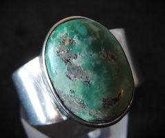 Türkis Variscit Silber 925 Fingerring Gr. 61
