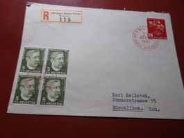 2.IV.45. 100 JAHRE BASLER TAUB SONDERSTEMPEL NACH RÜSCHLIKON