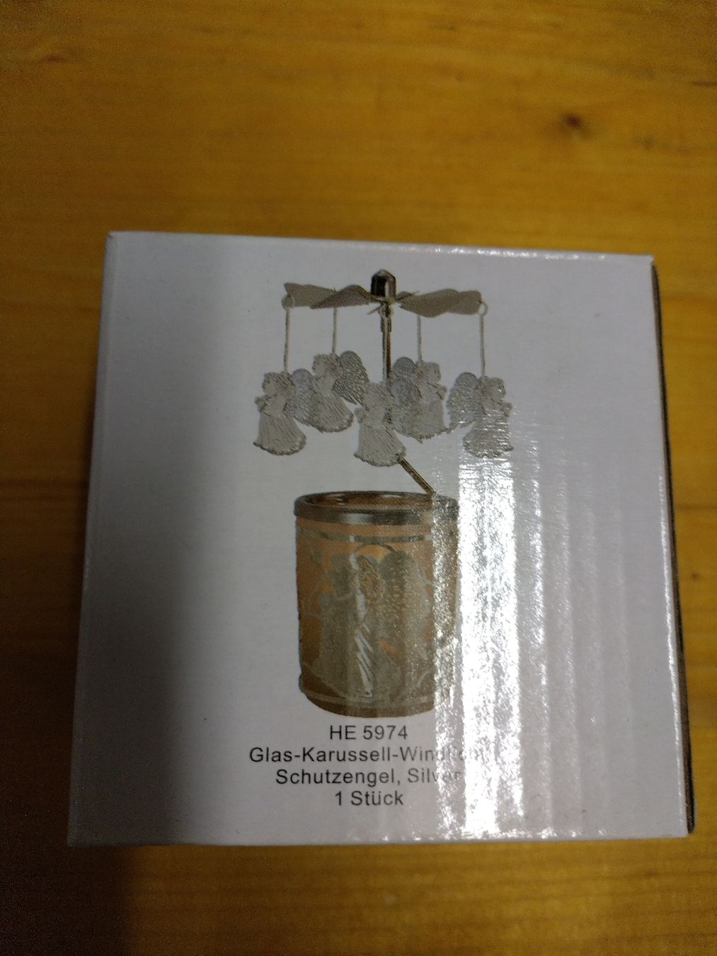Alle Dekorationen: Weihnachtsdeko, Glas-Karussell, Silber, Schutzengel – Neu und originalverpackt aus Winterthur von pjuma01