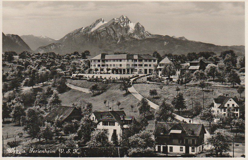 Cartoline postali: Weggis, Ferienheim VSK – Nuovo (secondo la descrizione) da Aarburg venduto da Aare10