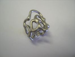 Bague argent massif, rhodiée, créateur / Ring Silber 925