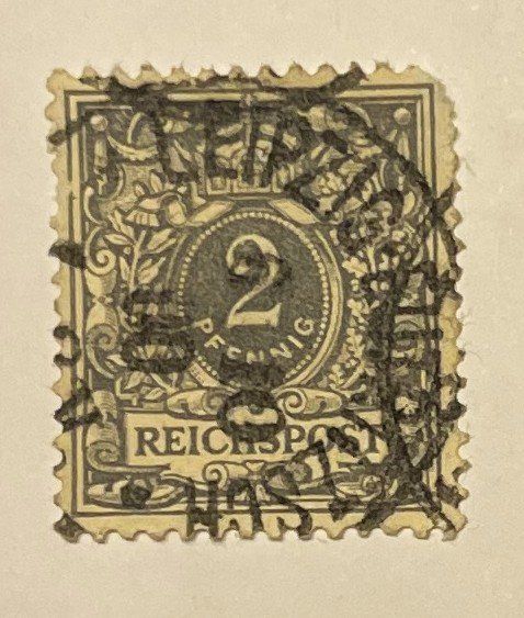 Alle Briefmarken: Reichspost 2 Pfennig – Gebraucht aus Oftringen von Vucki