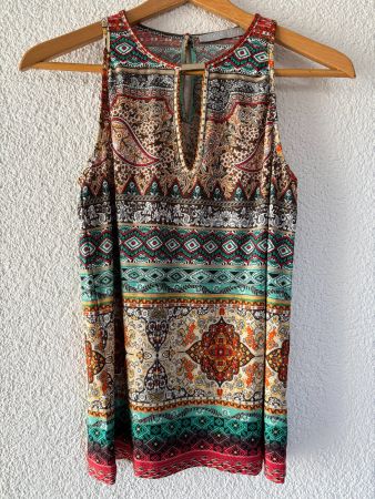 Sexy Sommer Top von Polo Garage, Gr. 2 =D 38, bunt gemustert
