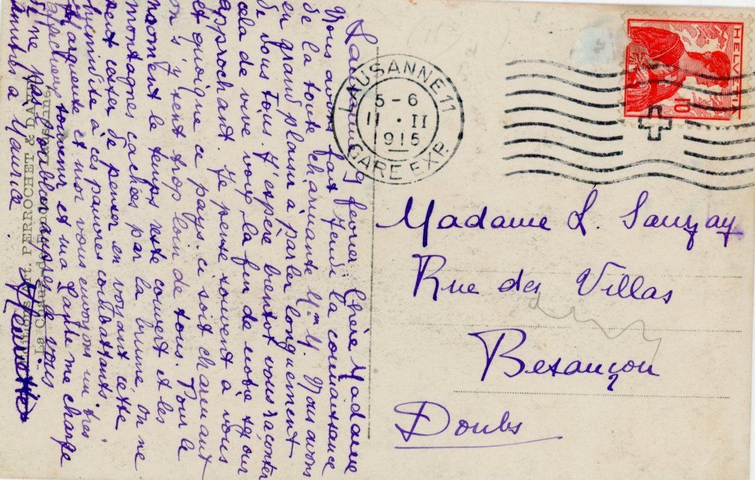Cartoline postali: Les Diablerets  VD  -  Les Mazots      en 1915 – Usato da Brig venduto da Valcards54 1