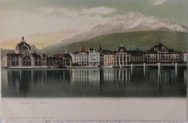 LUZERN mit Pilatus - Bahnhof