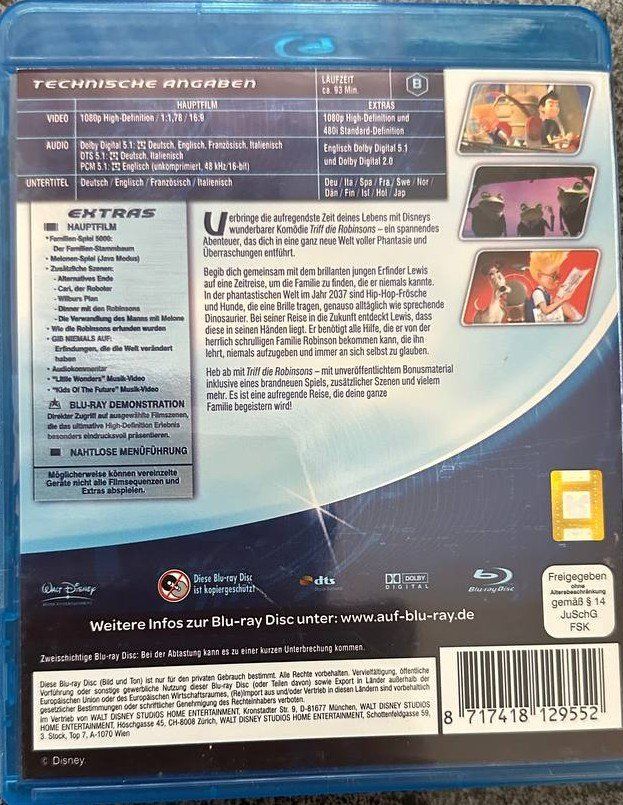 Tutti i DVDs: Triff die Robinsons Blu-ray Disc Top Zustand – Usato da Beringen venduto da Mantafisch1 1