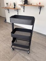 Servierwagen Metall schwarz IKEA mit 3 Ebenen guter Zustand