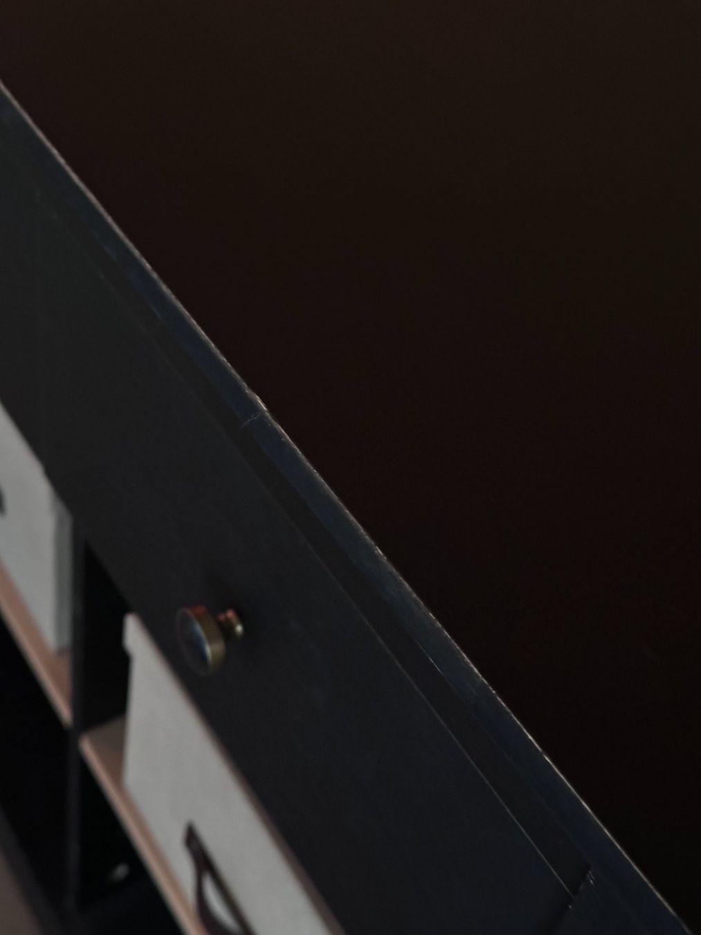 Cassettiere: Kommode / Sideboard / Konsole schwarz mit 3 Schubladen – Usato da Zürich venduto da user23467 5