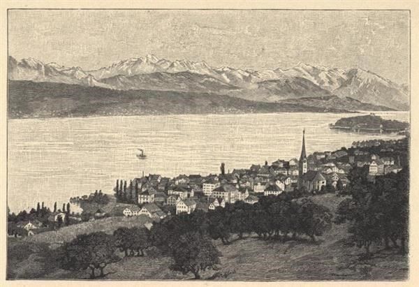 Gravures: Horgen Holzstich um 1890 – D'occasion à Rafz par Helvet32 1
