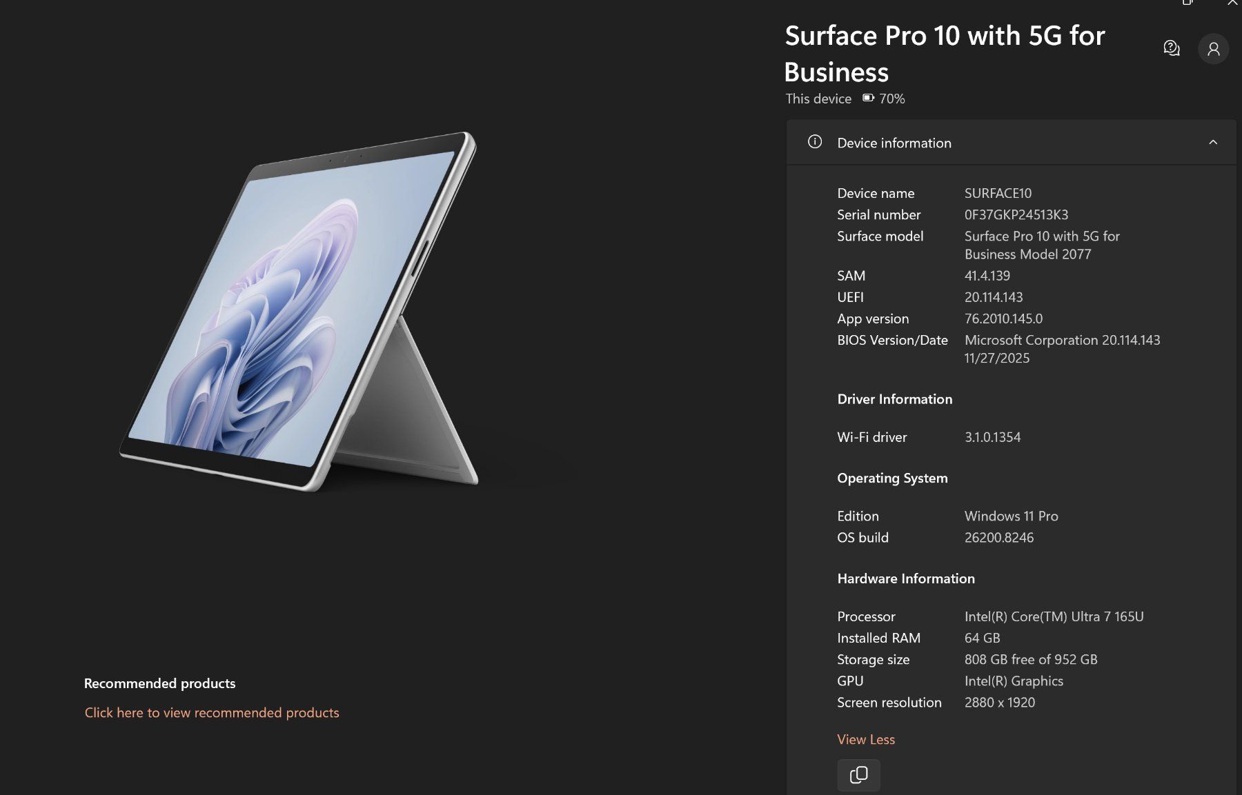 Microsoft Notebook: Microsoft Surface Pro 10 5G, 64GB, 1TB + Flex Keyboard + Pen – Usato da Horgen venduto da aiac0 7
