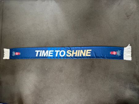 IIHF Eishockey WM 2026 FanSchal "Time to Shine" blau weiss