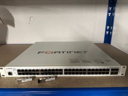 2xFortinet FortiSwitch 248E-FPOE, 48 Port PoE+ 740 W, 2x SFP