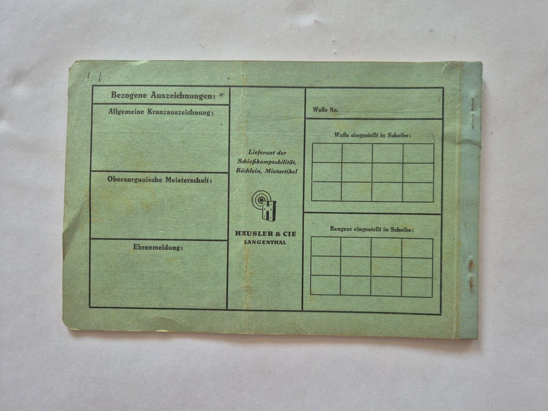 Documenti: Oberaargau Landesschiessen Herzogenbuchsee 1938 – Usato da Langendorf venduto da zvonu161 1