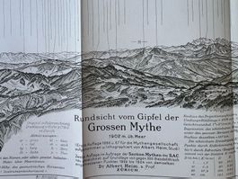 Rundsicht Panorama von Grosser Mythe 1924 Albert Heim
