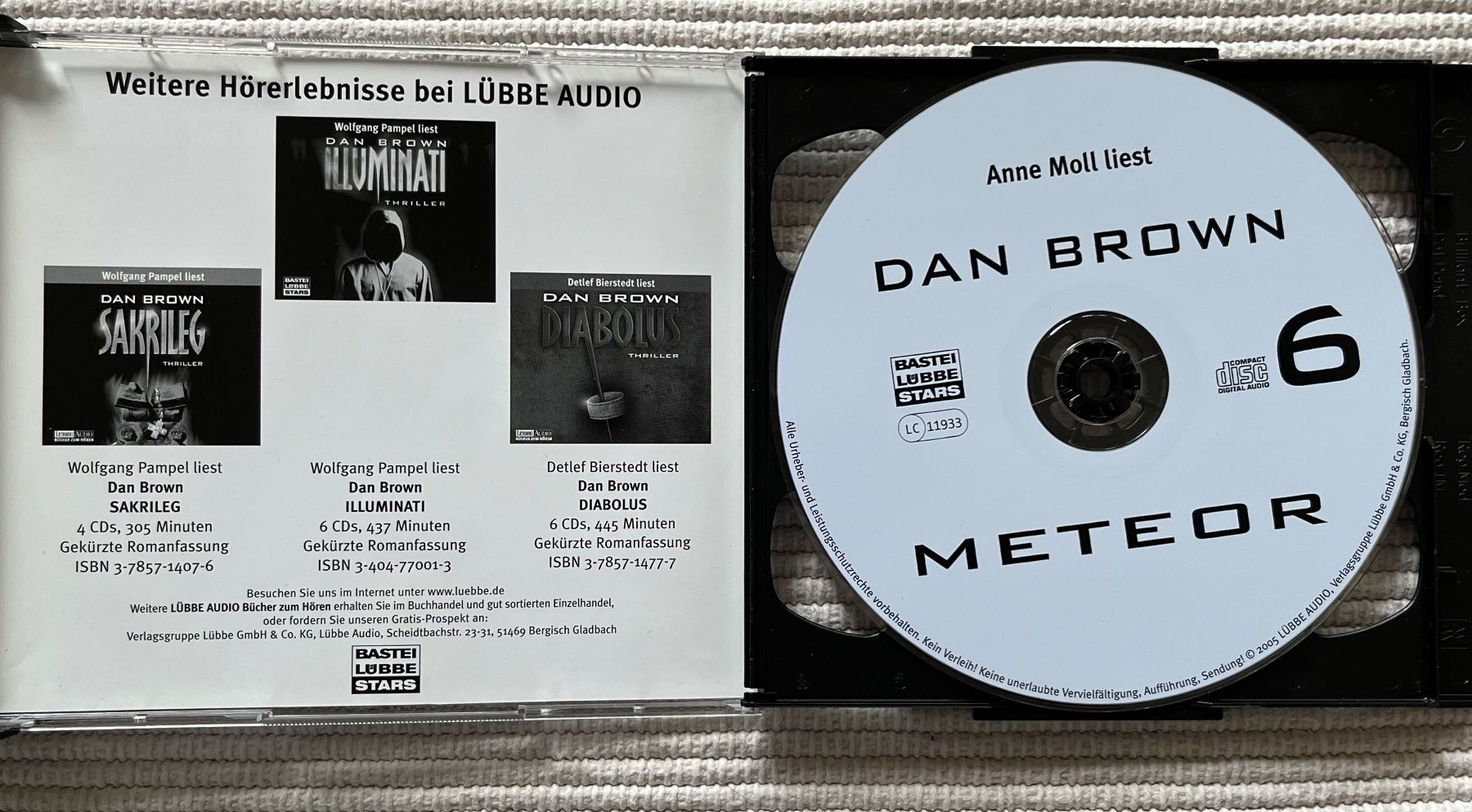 Audiolibri: CD Hörbuch METEOR von Dan Brown – Usato da Zürich venduto da Gurkis 4