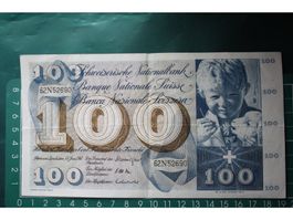 typ mäher banknote 100 franken 1967