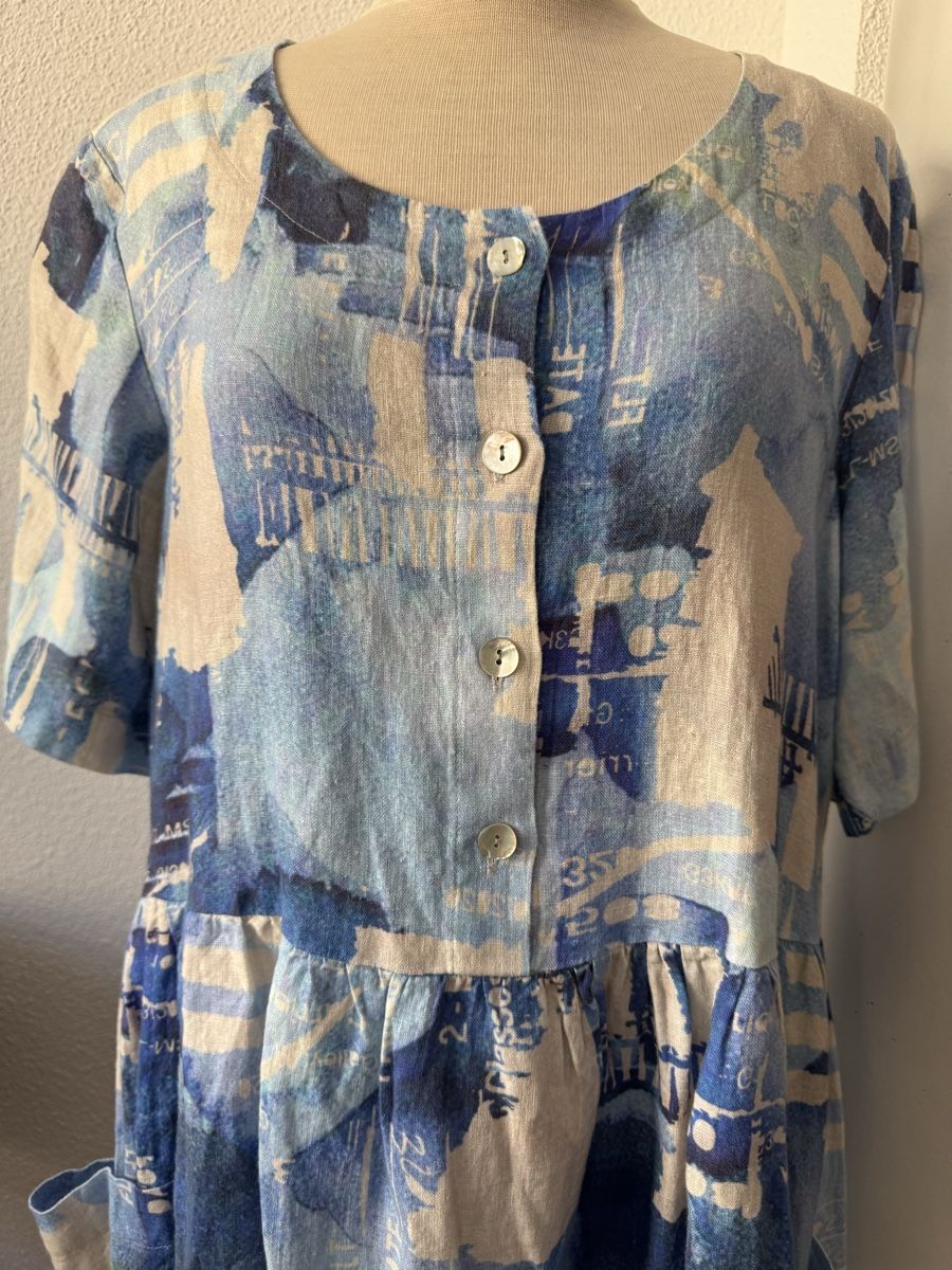 Luukaa Vestiti: Luukaa robe 100% lin bleu et blanc, taille 40 – Nuovo e nell'imballaggio originale da Morges venduto da sandy069 3