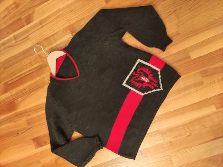 Vintage warmer Strick Pullover reine Wolle