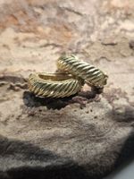 Ohrringe Gold geflochten gebraucht Stempel Am Amerikaner