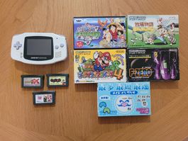 Gameboy Advance Set + Mario, Wario, F-Zero, One Piece Japan