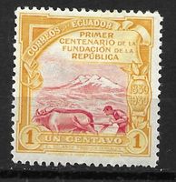 Ecuador 1930: Pflügender Bauer