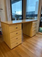 Massiver Bürotisch / Schreibtisch mit Schubladen inkl. Sitz