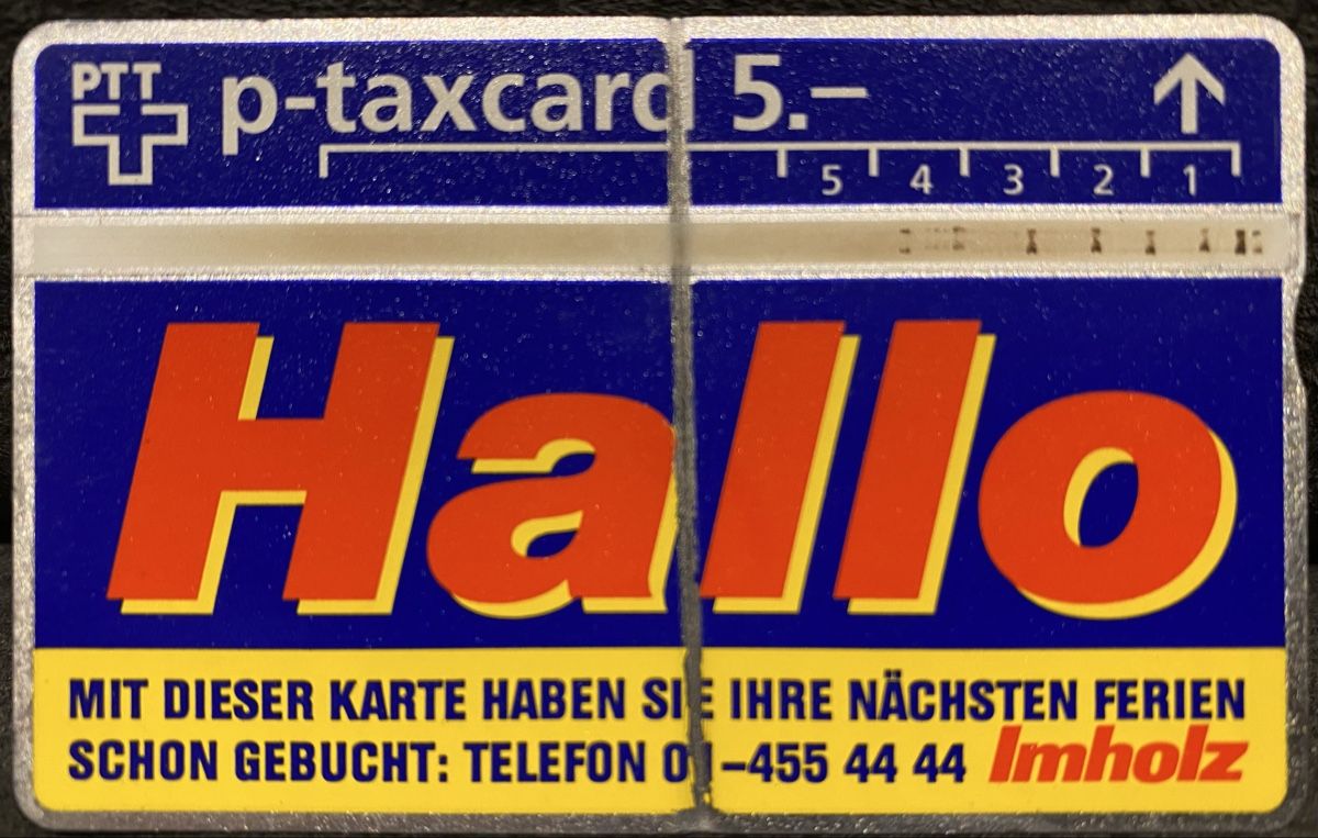 Schede telefoniche: P-taxcard – Difettoso da Lausanne venduto da babacard10