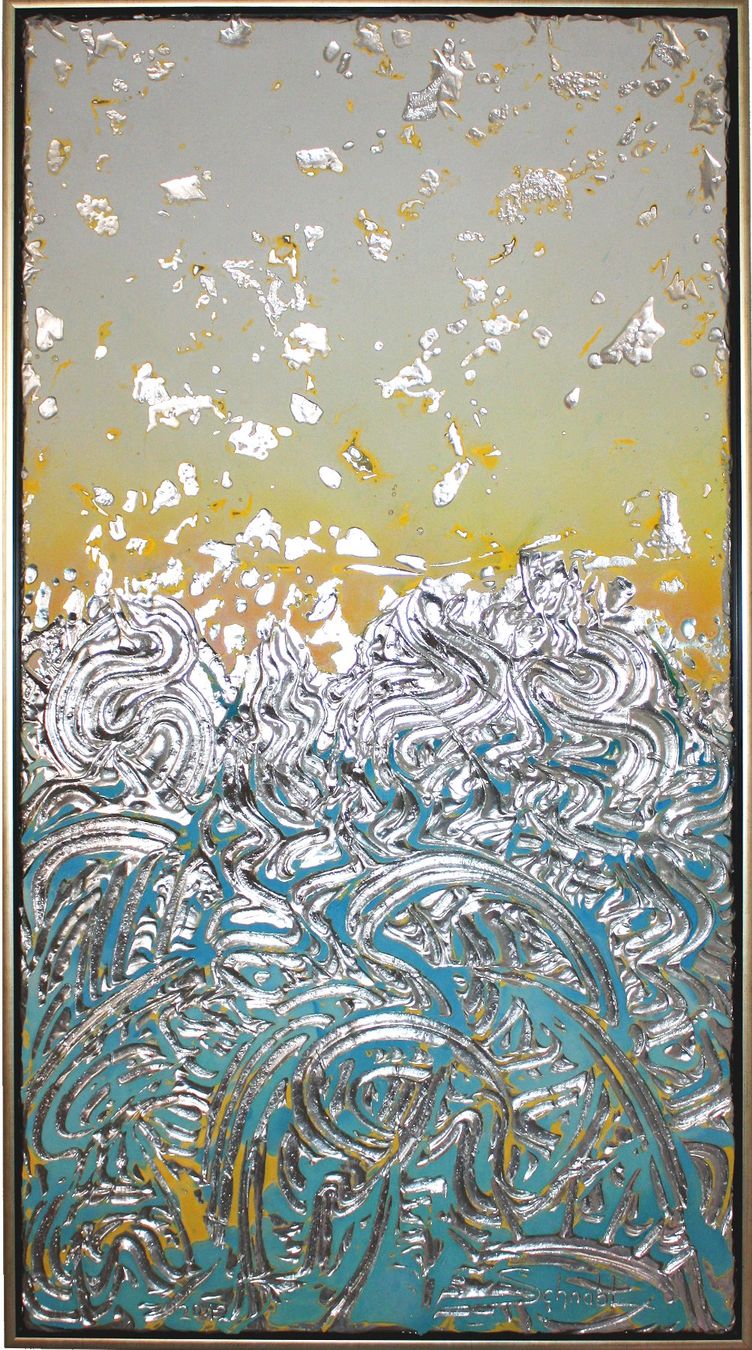 Dipinti: 175 x 95 artwork by Walter Schnabl - First Hour – Usato da Adliswil venduto da fashionholic