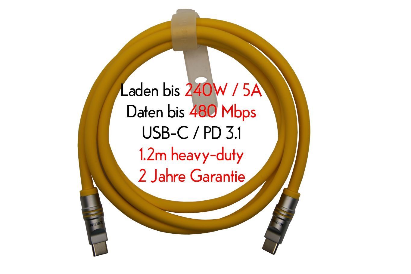 Cavi: USB-C Schnelladekabel + Datenfunktion 1,2m, Silikon, Neuware – Nuovo e nell'imballaggio originale da Gampelen venduto da schlosz_alexander
