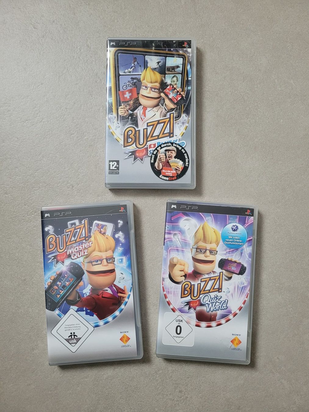 Giochi: 3x BUZZ! (PSP) – Usato da Uezwil venduto da -Retrogames-