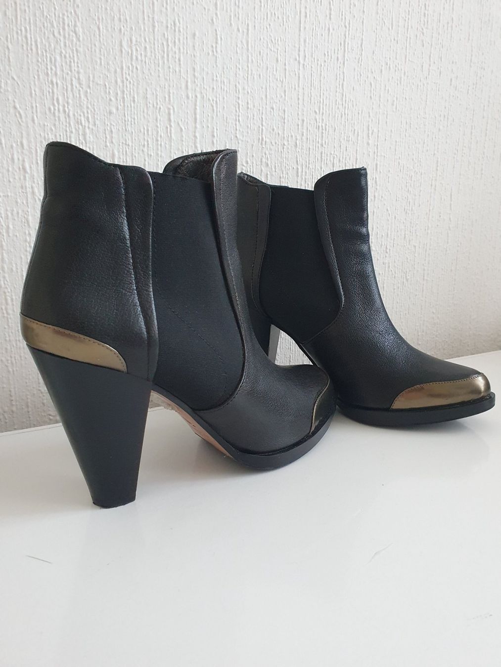 Navyboot Damenschuhe: Bottines noires à talons hauts Navyboot, pointure 39 – Neu (gemäss Beschreibung) aus Prilly von RoDyRe 1