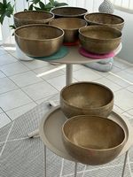 8 tibetische Planeten-Klangschalen Therapie-Set