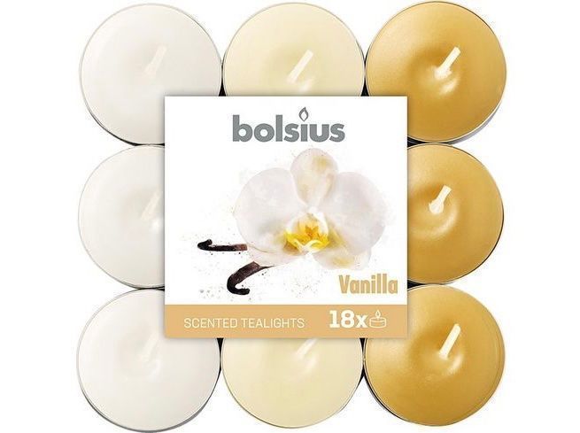 Candele: Bolsius Duft Teelichter Vanille – Nuovo e nell'imballaggio originale da Basel venduto da Seifehuesli