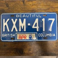 🇨🇦 Autoschild, British Columbia KXM-417 - Kanada 