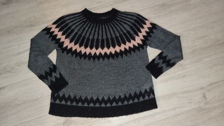 Only Strickpullover, Grösse XS, Grau/Rosa, Winter