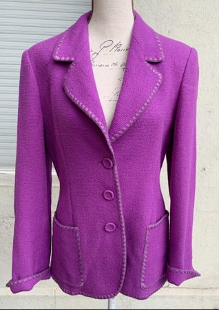 Superbe blazer GEORGES RECH 100%laine doublé 36%viscose t.36