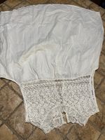 Blusa di cotone bianco con schiena in pizzo Zara