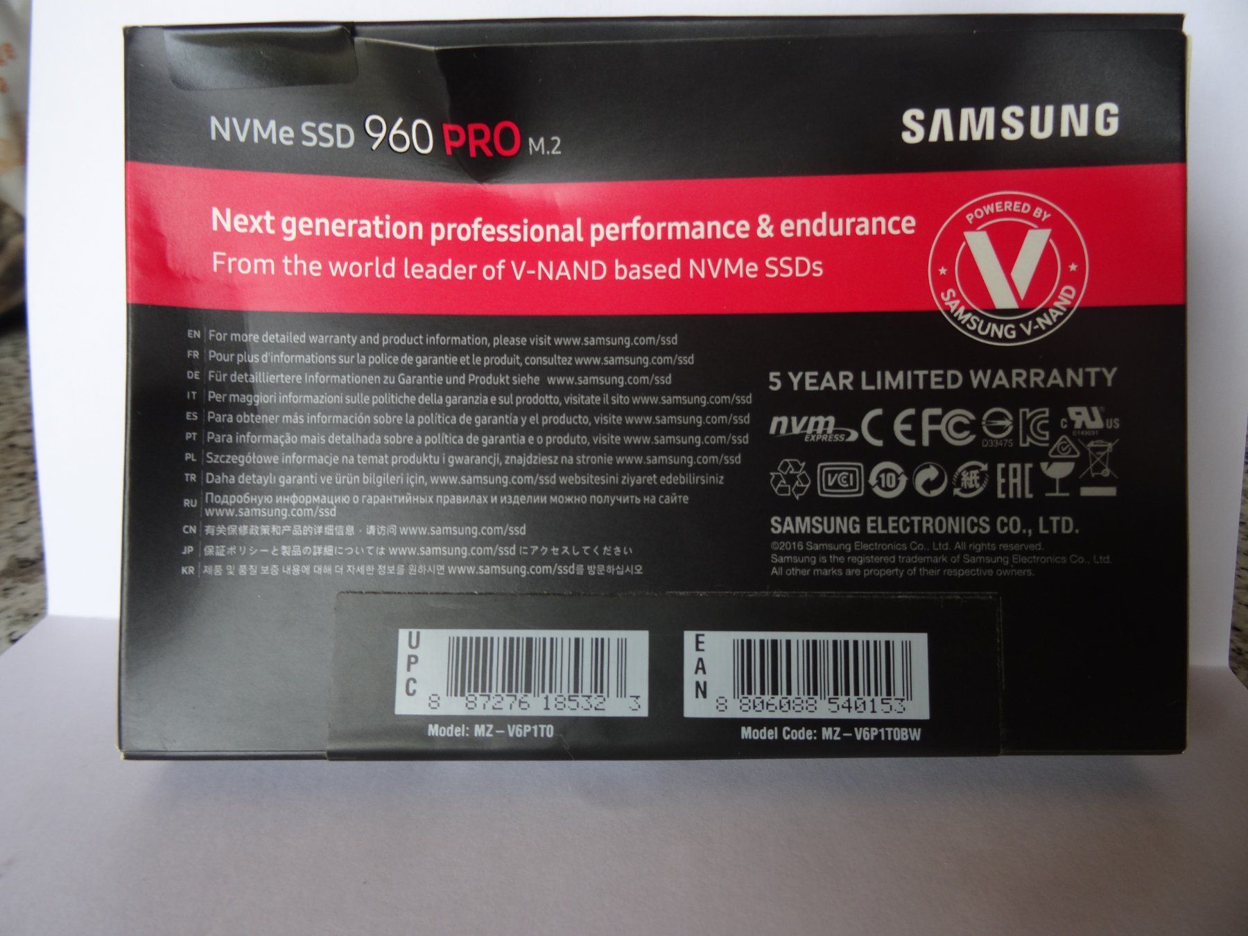 Samsung Dischi rigidi: Samsung SSD 960 PRO  1TB – Nuovo e nell'imballaggio originale da Buttisholz venduto da rappirosen 1