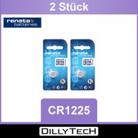 Renata CR1225 Lithium Knopfzellenbatterie - 2 Stk.