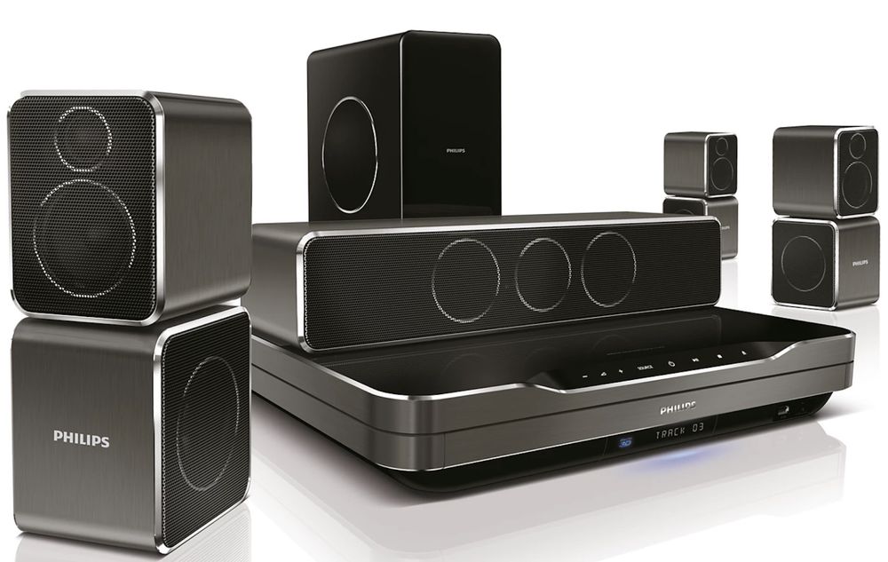 Philips Home Cinema: Philips HTS9540 Home Theater mit 4 Lautsprecherständern – Usato da Stallikon venduto da tob_w756 2