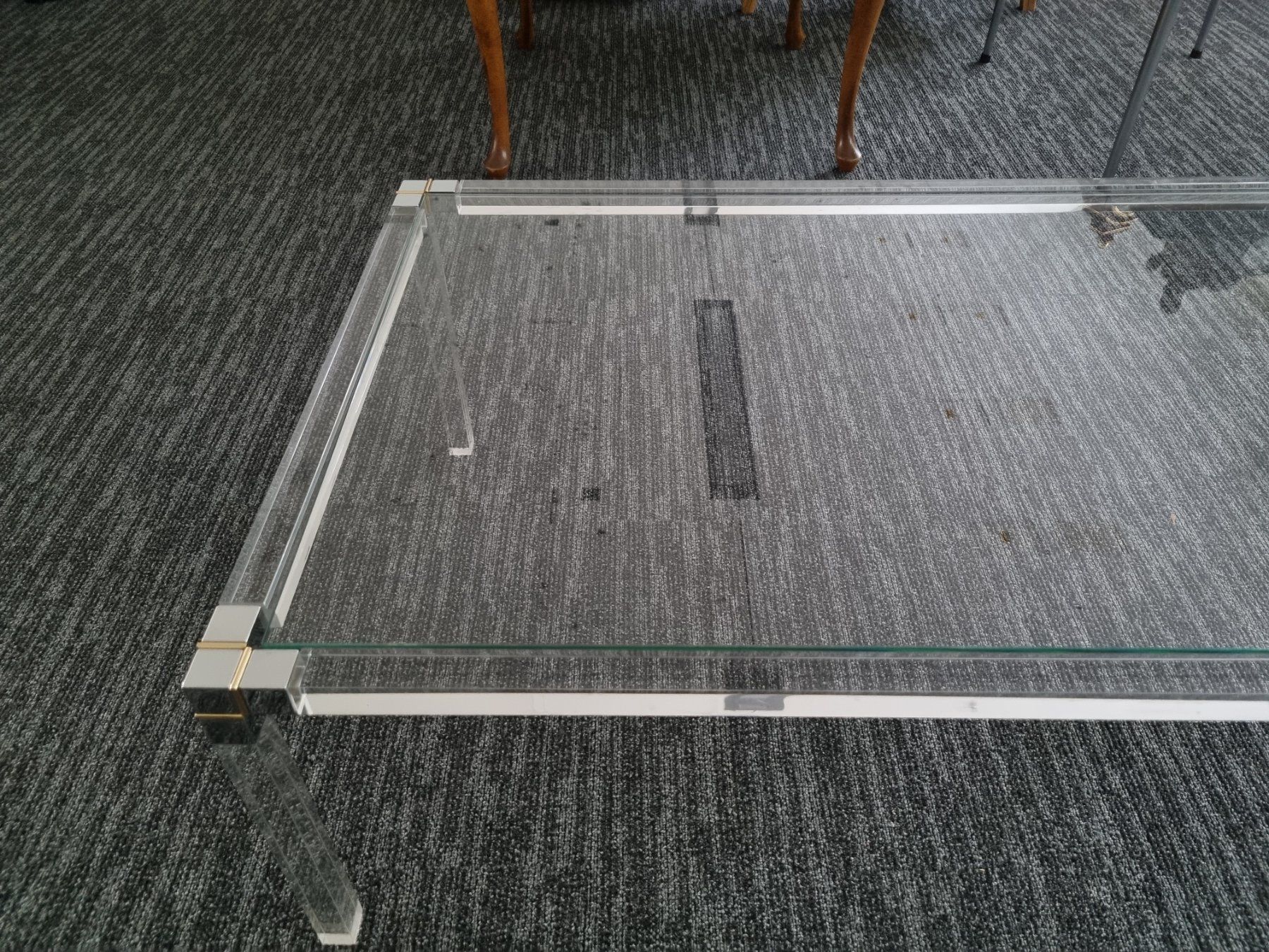 Tavoli: Edler Acryltisch mit Glasplatte, Regency-Stil, 70x120 cm – Usato da Lenzburg venduto da freedomky 4