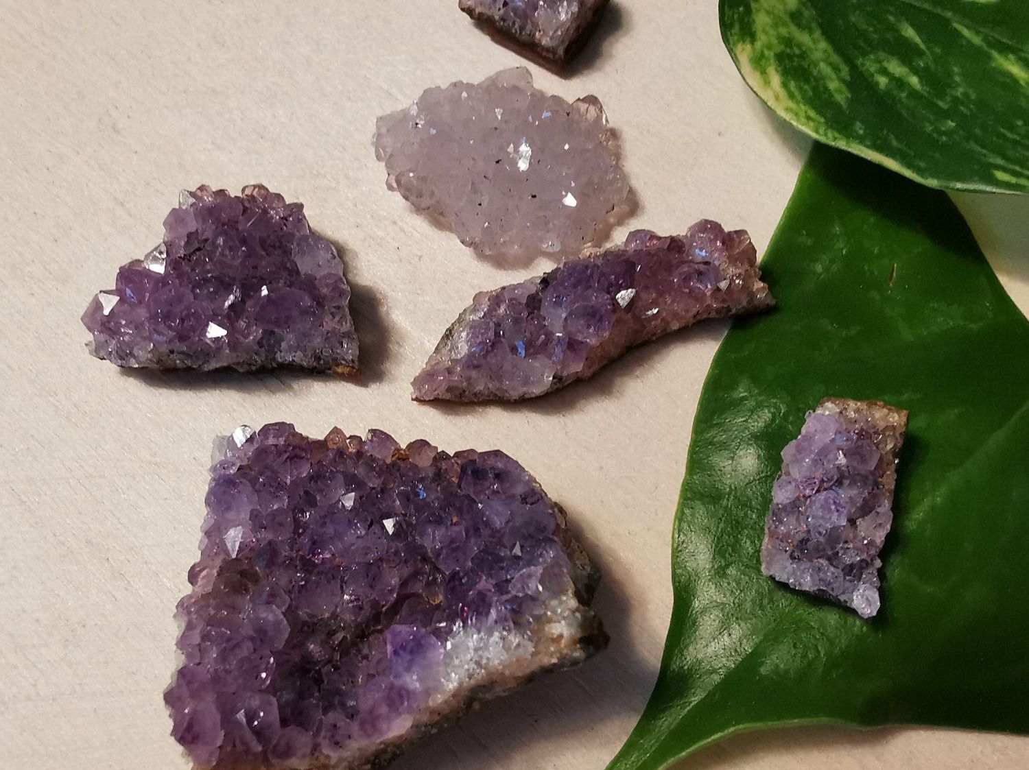 Minerali & Pietre curative: 6 kleine Amethyst Drusen Stücke – Nuovo e nell'imballaggio originale da Dierikon venduto da Buntspecht-10 4