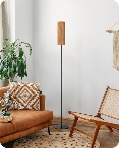 Lampade: Stehlampe Wohnzimmer LED Stehleuchte Lampenschirm gewebtem – Nuovo e nell'imballaggio originale da Hundwil venduto da pak_7zvn 6