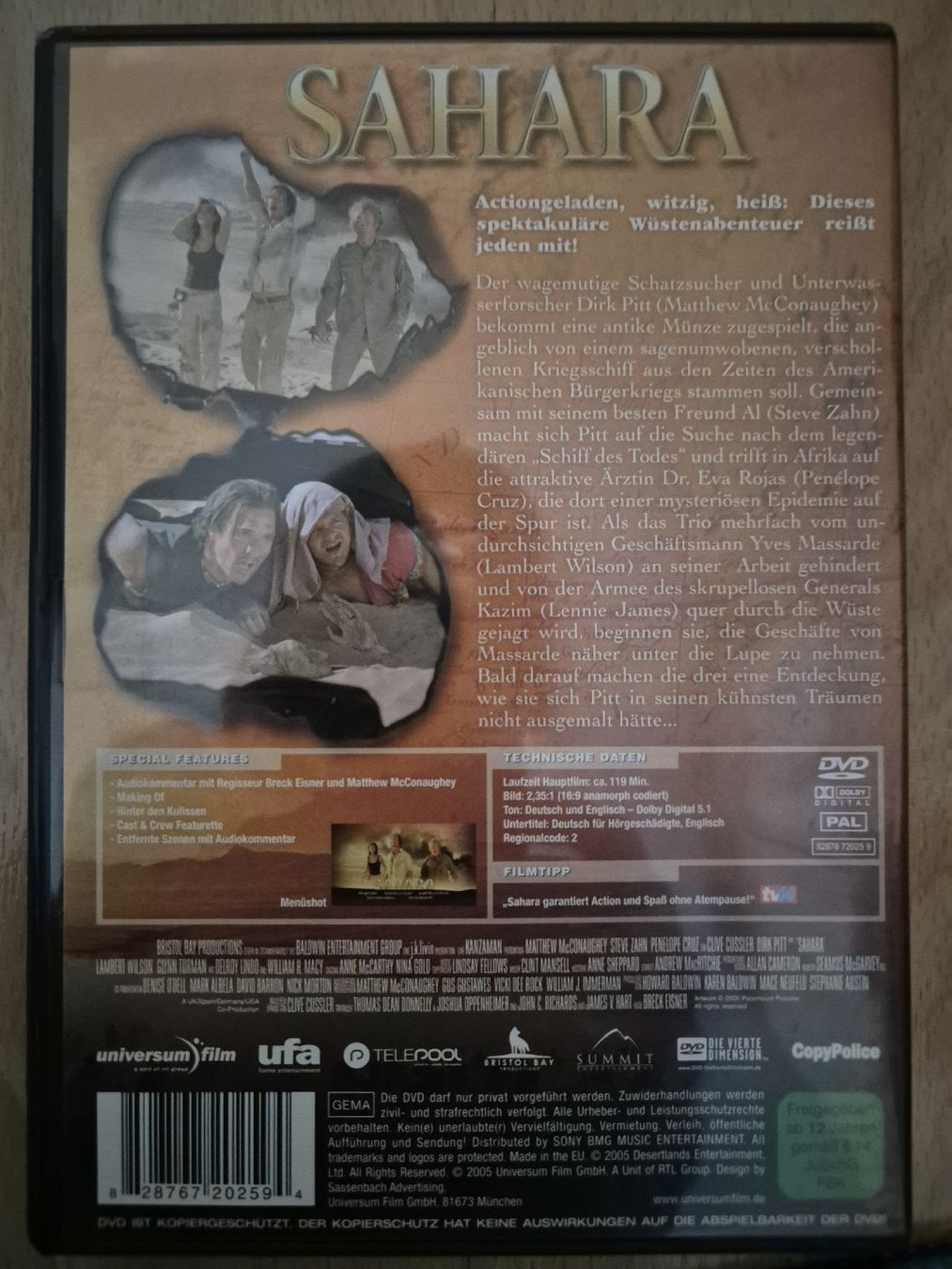 Tutti i DVDs: Sahara DVD – Usato da Lindau venduto da Hammy0740 1
