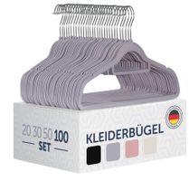 200 Stück Samt-Kleiderbügel - Samt-Kleiderbügel, rutschfest