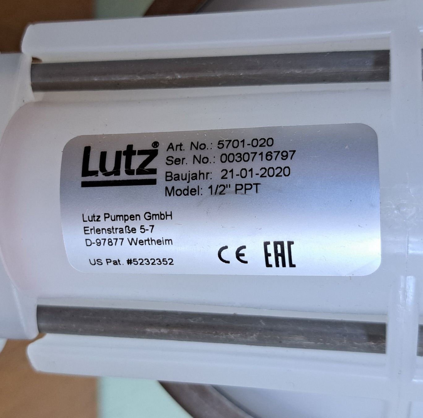 Pompe & Parti di ricambio: Doppelmembranpumpe - Lutz 1/2" PPT – Nuovo (secondo la descrizione) da Reinach BL venduto da HT20 4