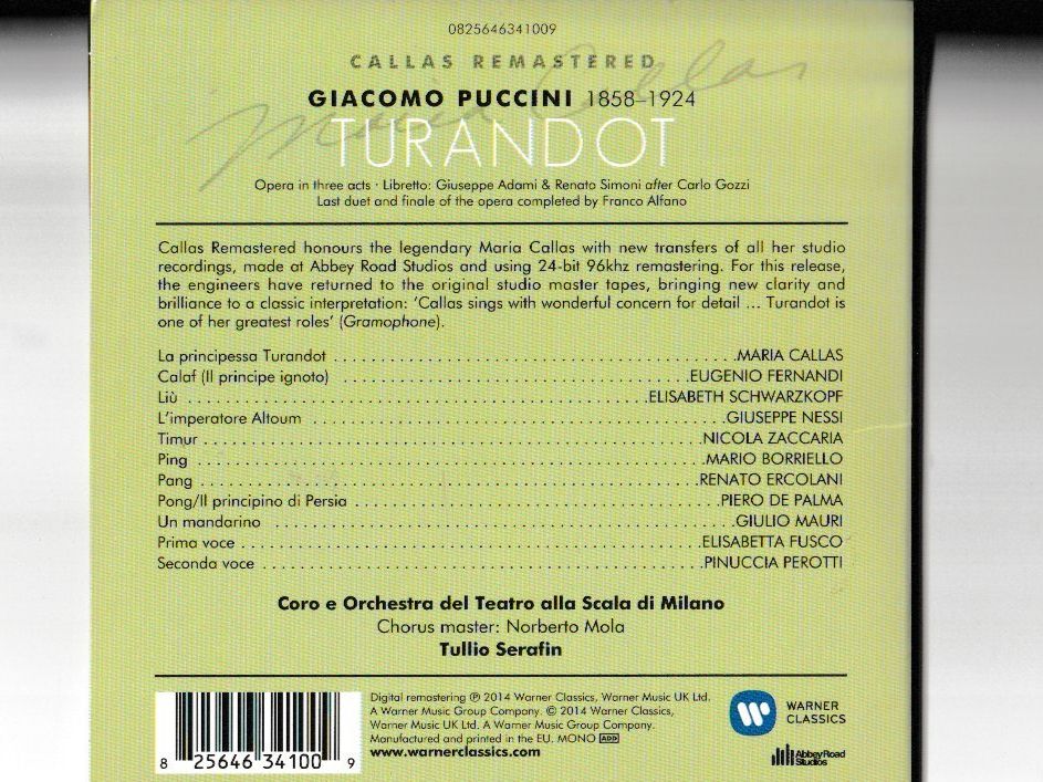 CD: Turandot – Nuovo (secondo la descrizione) da Chur venduto da zowie72 1