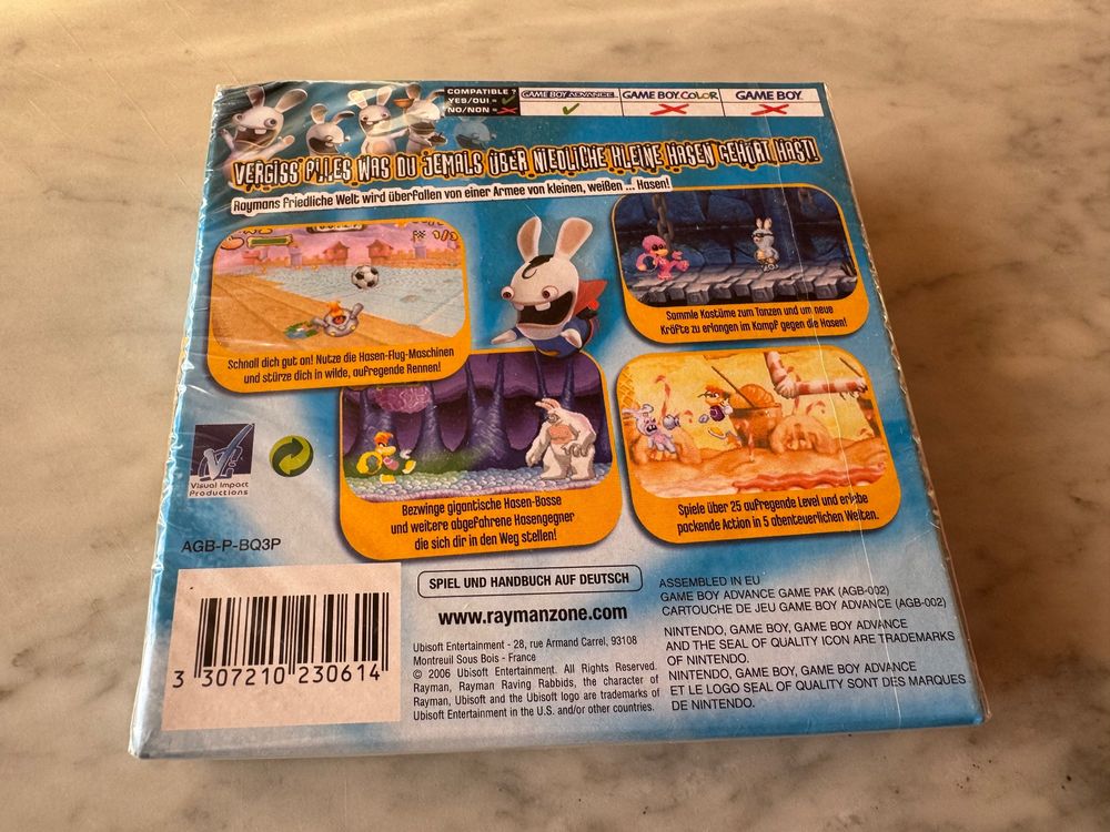 RAYMAN RAVING RABBIDS SPIEL FÜR NINTENDO GAME BOY ADVANCE (Neu und ...